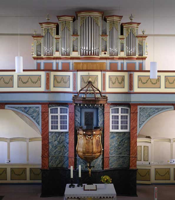 Bernhard-Orgel in der Dorfkirche Ober-Ohmen (Hessen)